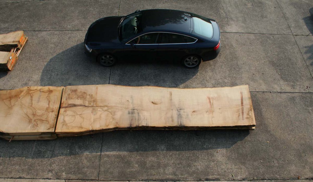 Massivholzplatte Eiche größer als Audi A5