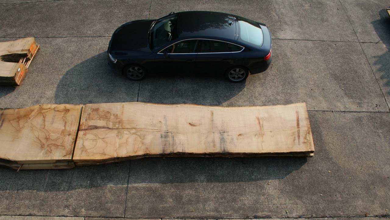 Massivholzplatte Eiche größer als Audi A5